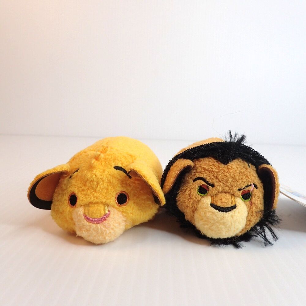Tsum Tsum 3" Mini Disney The Lion King Plush Simba and Scar Lot of 2 w/Tags